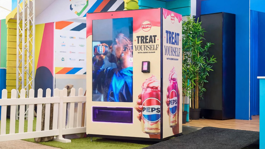 Branded activation machine at an event